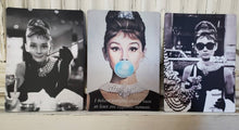 Load image into Gallery viewer, Little Heart Designs - Audrey Hepburn Blue Bubble Exquisite Day Magnet
