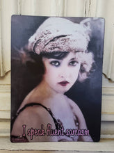 Load image into Gallery viewer, Little Heart Designs - Beautiful Vintage Girl I Speak Fluent Sarcasm Magnet
