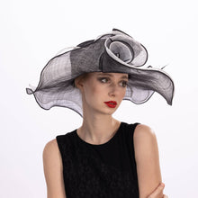 Load image into Gallery viewer, KaKyCo - Double Layer Of Sinamay Floppy Hat | 122131: Olive/Ivory
