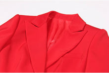 Load image into Gallery viewer, Productseeker - SET062 Elegant Women’s Suit Set: Blazer, Bra Top, &amp; Pants: Rose Red / English / M
