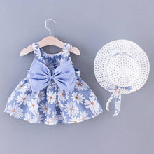 Load image into Gallery viewer, PatPat - 2pcs Baby Girl  Daisy Floral Tank Dress with Hat Set: Pink / 6-9 Months
