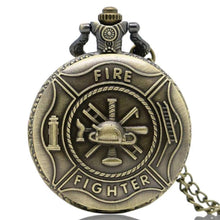 Load image into Gallery viewer, WoodWristCo - Vintage Bronze Fire Fighter Retro Military Man Watches: Marine
