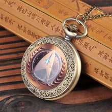 Load image into Gallery viewer, WoodWristCo - Bronze Star Trek Pocket Watch: 2
