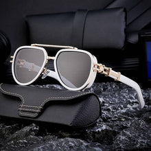 Load image into Gallery viewer, UZ Wholesale Store - Men's Polarized Vintage Punk Sunglasses: Bright Black
