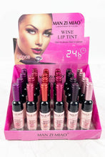 Load image into Gallery viewer, JHP Collection - MINI WINE BOTTLE  LONG LASTING WATERPROOF  LIP TINT: ASSORTED / ONE(24)
