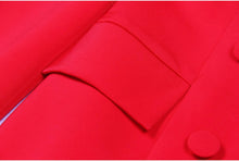 Load image into Gallery viewer, Productseeker - SET062 Elegant Women’s Suit Set: Blazer, Bra Top, &amp; Pants: Rose Red / English / M

