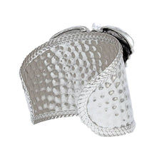 Load image into Gallery viewer, PinktownUSA - Cuff Burnished Silver Elephant Pearl Bracelet: Color: Burnished Silver / Plating: Burnished Silver / Size: Adjustable

