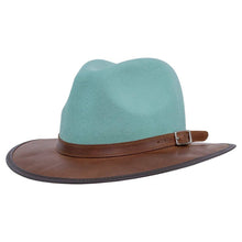 Load image into Gallery viewer, American Hat Makers - Wool Felt Leather Outdoor Fedora Style - Summit: Saddle / LG

