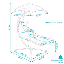 Load image into Gallery viewer, Sunnydaze Decor - Floating Lounge Chair with Umbrella and Stand - Set of 2
