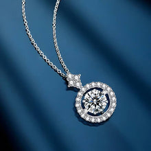 Load image into Gallery viewer, Perimade &amp; Co. LLC - Dancing Moissanite Charm Necklace in 925 Sterling Silver: 0.8 ct
