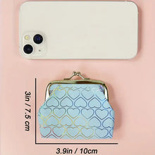 Load image into Gallery viewer, Magnifique Hearts - Chic Heart-Pattern Faux Leather Coin Purse, Kiss lock Wallet
