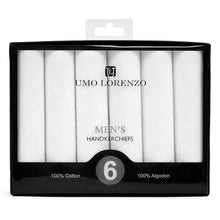 Load image into Gallery viewer, Selini New York - Boxed Men's Cotton Plain Handkerchiefs 6pcs Set
