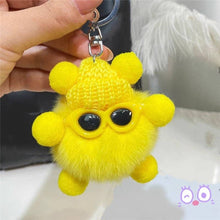 Load image into Gallery viewer, FurDecoration - Fluffy Rex Rabbit Fur Cartoon Doll Keychain for Car Key Bag: MINT GREEN / One_size
