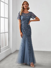 Load image into Gallery viewer, Ever-Pretty - Sequin Shiny Fishtail Tulle Dresses for Party: Silver / 6
