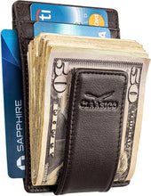 Load image into Gallery viewer, Claasico - Money Clip Leather Wallet For Men: Brown
