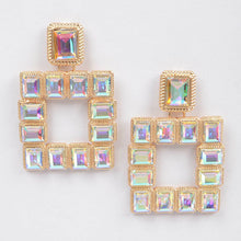 Load image into Gallery viewer, 3AM BY H&amp;D ACCESSORIES - Rhinestone Square Earring: Fuschia
