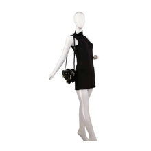 Load image into Gallery viewer, Handbag Express - Heart Shape Biker Jacket Petite Shoulder Bag: Khaki

