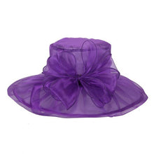 Load image into Gallery viewer, anbfashion - ORGANZA FLOPPY CHURCH HAT HTO767: Rd
