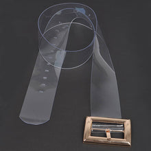 Load image into Gallery viewer, 3AM BY H&amp;D ACCESSORIES - Oversized Transparent PVC Belt: Clear Silver
