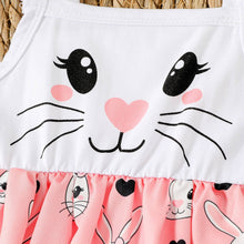 Load image into Gallery viewer, PatPat - Easter 2pcs Baby Girl Rabbit Faux-two Romper &amp; Headband Set: White / 6-9 Months
