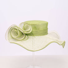 Load image into Gallery viewer, KaKyCo - Double Layer Of Sinamay Floppy Hat | 122131: Olive/Ivory
