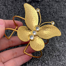 Load image into Gallery viewer, Mio Queena - Big Butterfly 18K Gold Plated S.Steel Adjustable Cuff - FGS
