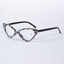 Load image into Gallery viewer, Chic Couture Inc - Handmade Rhinestone Cat Eye Reader Glasses G0404- White: White / 1.5
