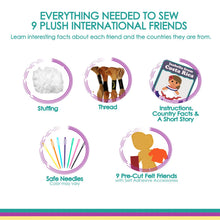 Load image into Gallery viewer, Teni &amp; Tayo Creations - Sew Stuffed Dolls From Around the World - Kid's Sewing Kit
