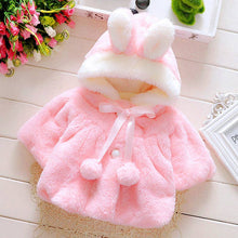 Load image into Gallery viewer, PatPat - Baby / Toddler Adorable Rabbit Ear Decor Pompon Hooded Coat: White / 12-18 Months
