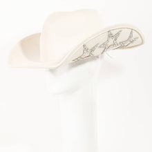 Load image into Gallery viewer, Collections by Fame Accessories - Studded Rhinestone Star Western Cowboy Hat: PU
