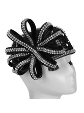 Load image into Gallery viewer, Giovanna - Round Pillbox Hat w/ Flwr Ribbon&amp;Scattered Stones: PINK / OS
