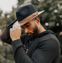 Load image into Gallery viewer, American Hat Makers - Wool Felt Leather Outdoor Fedora Style - Summit: Saddle / LG
