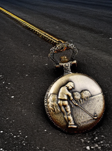 Load image into Gallery viewer, WoodWristCo - Large Golf Quartz Pocket Watch

