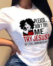 Load image into Gallery viewer, Queen Fashion - Figure letter print short sleeve casual tshirt: STYLE1 / 1-1-1-1 / S-M-L-XL
