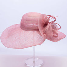 Load image into Gallery viewer, KaKyCo - Rose Veil Trim Off Face Floppy Sinamay Hats | 117145: YELLOW

