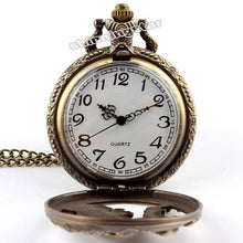 Load image into Gallery viewer, WoodWristCo - Bronze Wolf Hollow Quartz Pocket Watch
