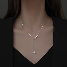 Load image into Gallery viewer, Perimade &amp; Co. LLC - Simple Elegant Pearl Pendant Necklace in 925 Sterling Silver: Gold
