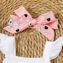 Load image into Gallery viewer, PatPat - Easter 2pcs Baby Girl Rabbit Faux-two Romper &amp; Headband Set: White / 12-18 Months
