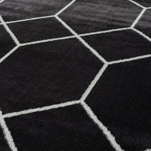 Load image into Gallery viewer, Olliix - Modern Geometric Woven Area Rug, Black: 8x10
