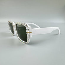 Load image into Gallery viewer, Ole - Handmade Square  Rhinestone Sunglasses
