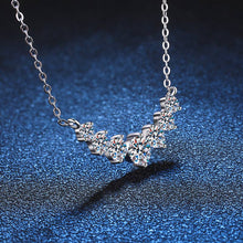 Load image into Gallery viewer, Perimade &amp; Co. LLC - Seven-Stone Moissanite Charm Necklace in 925 Sterling Silver: 5.0 ct
