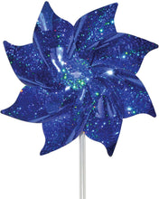 Load image into Gallery viewer, In the Breeze, LLC. - Blue Mylar Pinwheels - 8 PC
