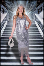 Load image into Gallery viewer, Western Fashion - 2499 - Flapper Dress-Silver: SIL / L
