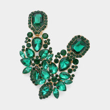 Load image into Gallery viewer, Sensibling Corp. - Marquise Square Stone Pointed Evening Clip On Earrings
: AB Silver
