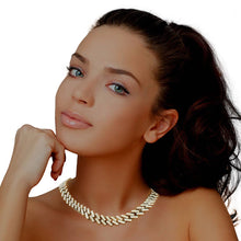 Load image into Gallery viewer, PinktownUSA - Iced Silver Square Cuban Chain Necklace: Clear / Rhodium / 20 inches
