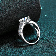 Load image into Gallery viewer, Perimade &amp; Co. LLC - Six-Prong Moissanite Engagement Ring in 925 Sterling Silver: 2.0 ct / 6 1/2 US/CA
