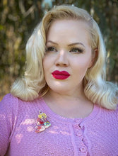 Load image into Gallery viewer, Lipstick &amp; Chrome - Birthday Belle Brooch by Lipstick &amp; Chrome x Club Eggie-FAWN
