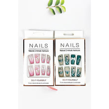 Load image into Gallery viewer, JHP Collection - COFFIN SHAPED WITH BUTTERFLY BOW RHINESTONE PRESS ON NAIL: ASSORTED / ONE(12)
