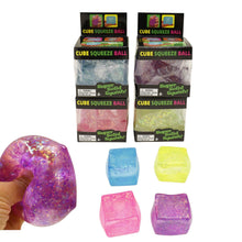 Load image into Gallery viewer, TAPA fashion - Colorful Glitter Cube Squishy Toy SS6510-52!  (12PC): Assorted
