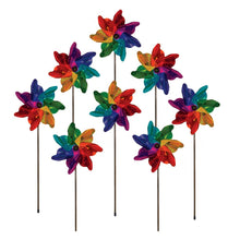 Load image into Gallery viewer, In the Breeze, LLC. - Rainbow Sparkle 8" Pinwheel Spinner - 8 PC
